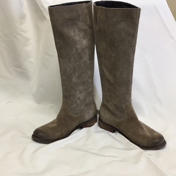 Grey suede tall leather boots Sz 7.5 - Picture 2 of 7